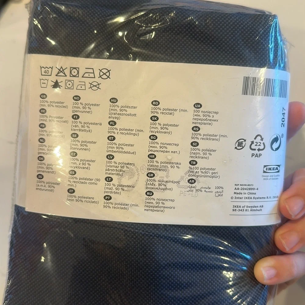NEW IKEA Froson Cushion Cover 303.918.27 Navy Blue Sz 24 3/8 x 17 3/8